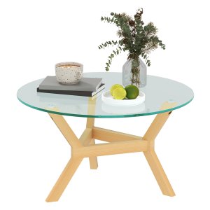 Bijzettafel - Stijlvol design - Gehard glas - Moderne uitstraling - Transparant