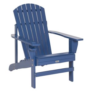Tuinstoel - Adirondack - massief hout - blauw