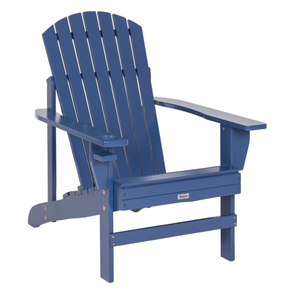 Tuinstoel - Adirondack - massief hout - blauw