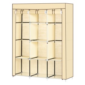 Kledingkast – Opvouwbaar – Stoffen – Beige
