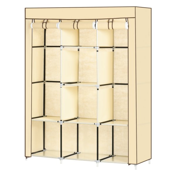 Kledingkast – Opvouwbaar – Stoffen – Beige