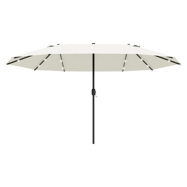 Parasol - LuxeGenie - Dubbel - LED-verlichting - Crèmekleur