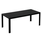 Tuintafel - LuxGarden - Aluminium - Polyholz - Zwart
