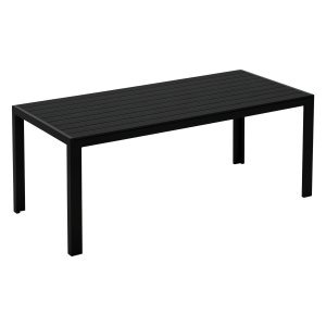 Tuintafel - LuxGarden - Aluminium - Polyholz - Zwart
