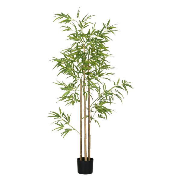 Zijden bamboeboom - Kunstbamboe - 3 stammen - 830 bladeren - groen