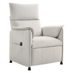 Relaxstoel - Luxe stoffering - Stille motor - Crèmewit
