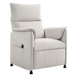 Relaxstoel - Luxe stoffering - Stille motor - Crèmewit