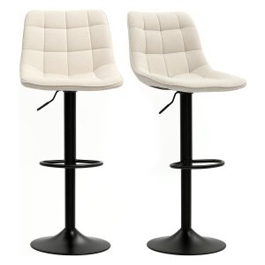 Barkruk - Moderne design - Draaibaar & verstelbaar - Beige
