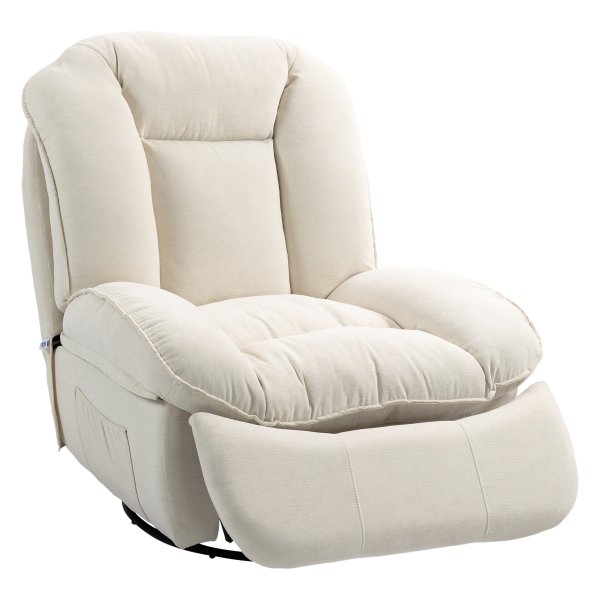 Comfortabele relaxstoel - Luxe - Verstelbaar - Crèmewit