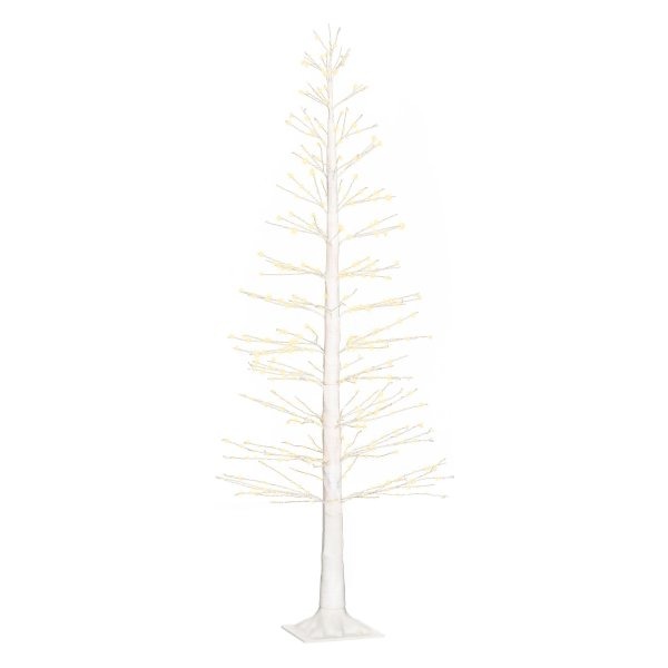 Kerstboom - Realistische schors - LED-verlichting - Wit