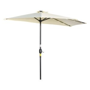Terrasparasol - LED-verlichting – Halfrond - Beige