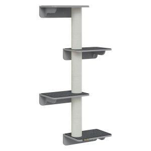 Kattenmuurpaal - Klimplezier - Meubelstuk - Licht grijs & beige