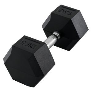 Haltergewicht - Krachtige halter - Rubberen grip - Zwart