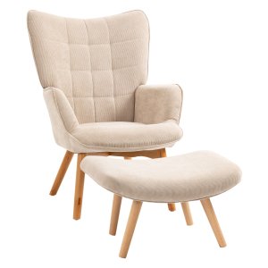 Woonkamerstoel - Stoel - Relax - Corduroy - Beige