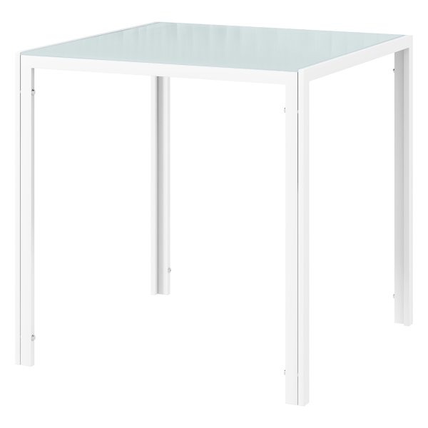Eettafel - Moderne - Vierkant – Gehard glas - Wit