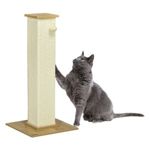 Krabmeubel - HappyCat - krabplank met speelbal - sisal - eikenhout