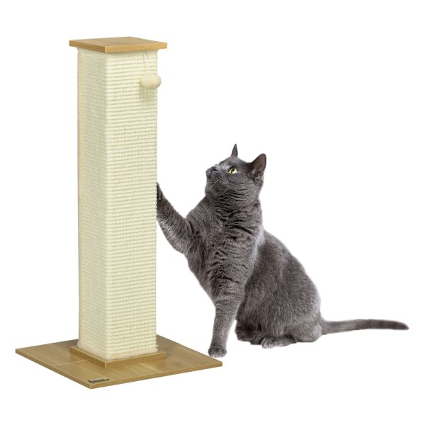 Krabmeubel - HappyCat - krabplank met speelbal - sisal - eikenhout