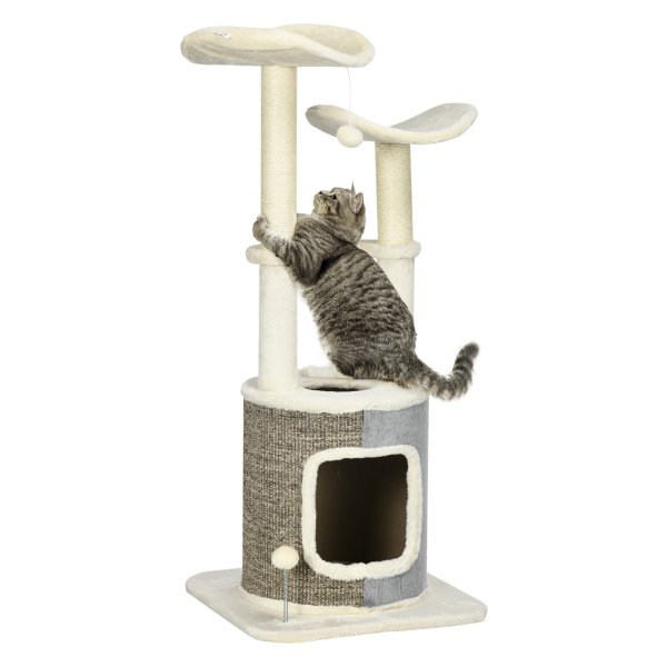 Kattenboom - Luxe design - Speelbal - Crèmewit