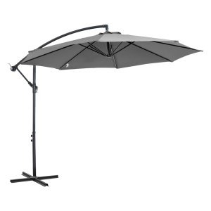 Parasol - LuxeGardens - Handmatige Bediening - Stalen Staven - Grijs