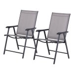 Vouwstoelen - Outdoor Gear - met armleuningen - voor camping - metaalgrijs