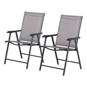 Vouwstoelen - Outdoor Gear - met armleuningen - voor camping - metaalgrijs