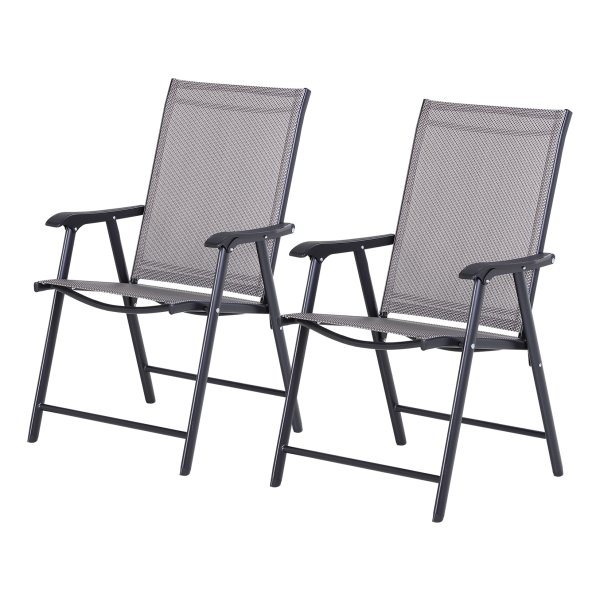 Vouwstoelen - Outdoor Gear - met armleuningen - voor camping - metaalgrijs
