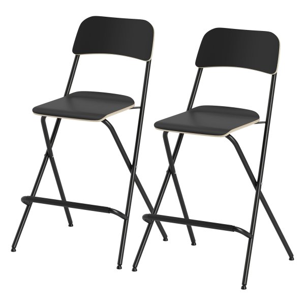 Barkrukken - Opvouwbaar - Stalen frame - Zwart