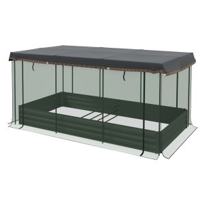 Plantenbak - SteelGarden - Verhoogd - Vogelnet - Antraciet