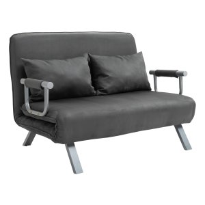 Slaapbank - ComfortLiving - Om te bouwen tot bed - Inclusief chaise longue - Grijs