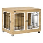 Hondenkennel - LuxePaw - Tafelbladkussen - Dubbele deuren - Eikenhouten