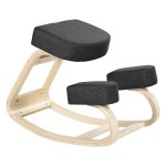 Ergonomische Kniekruk - Comfortabel - Berkenhout - Zwart