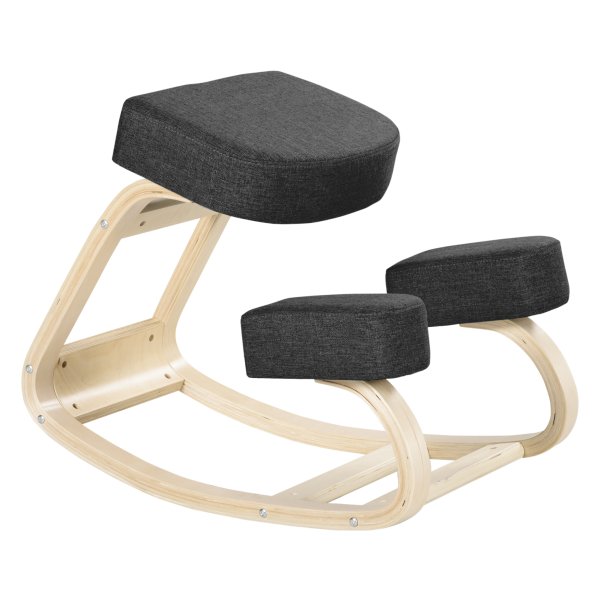Ergonomische Kniekruk - Comfortabel - Berkenhout - Zwart