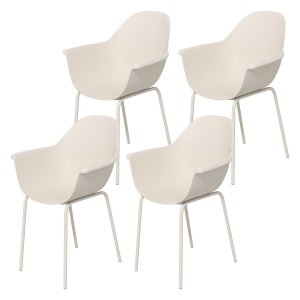 Tuinstoelenset - Comfortabel zitten - Stapelbaar - Grijs