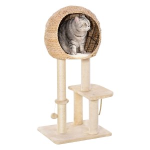 Kattenboom - LuxeKrabpaal - Kattengrot - Pluche - Beige