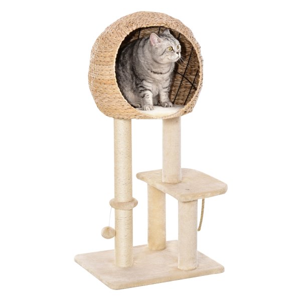 Kattenboom - LuxeKrabpaal - Kattengrot - Pluche - Beige