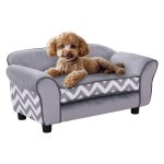 Huisdierenbank - FluffyPaws - Verhoogde voeten - Winnende kussens - Grijs