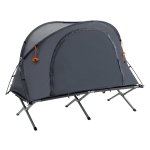 Slaapkamer - Klapbed met koepeltent - Weerbestendig en inklapbaar - Grijs