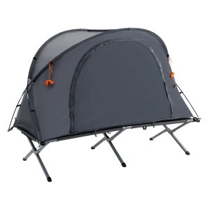 Slaapkamer - Klapbed met koepeltent - Weerbestendig en inklapbaar - Grijs