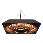 Plafondverwarming - 5 standen – LED-licht - zwart