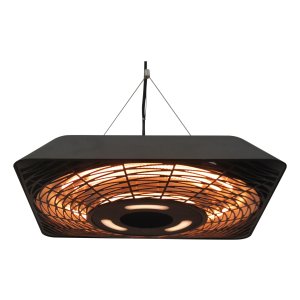 Plafondverwarming - 5 standen – LED-licht - zwart