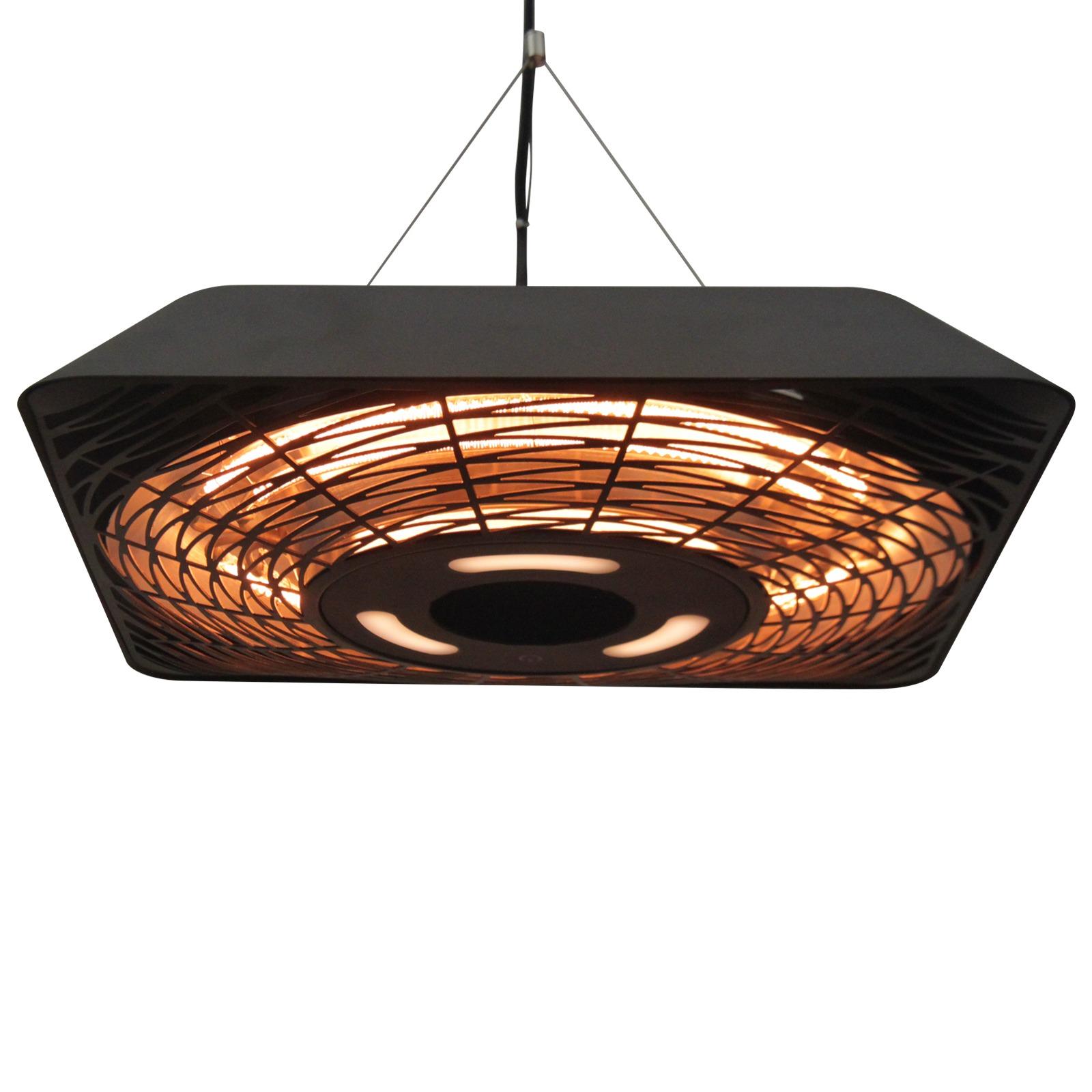 Plafondverwarming - 5 standen – LED-licht - zwart