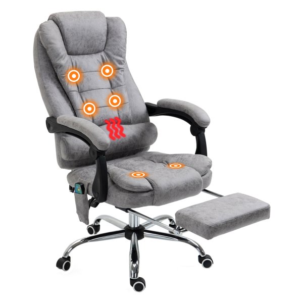 Massagefunctie - Ergonomisch - Verwarmend - Grijs