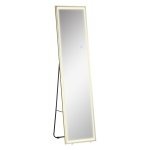 Wandspiegel - Lux - LED-verlichting - Aluminium - Zilver/Goud