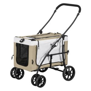 Hondenbuggy - Opvouwbaar - Afneembare mand - Zwart