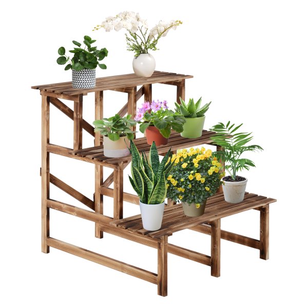 Bloementrap - Plantenplanken - Bloemendecoratie - Bruin