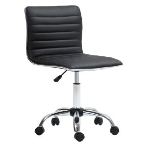 Salonstoel - Verstelbare rugleuning - Draaibaar - Zwart