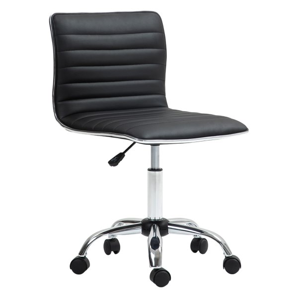 Salonstoel - Verstelbare rugleuning - Draaibaar - Zwart