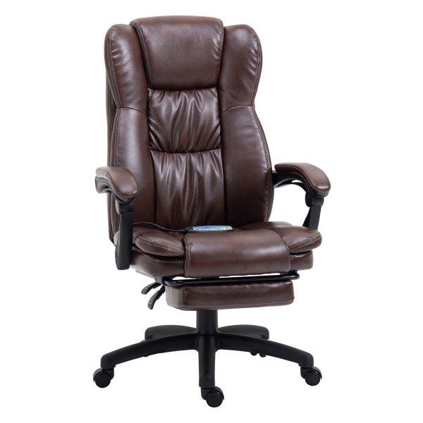 Vibratiestoel - Luxe Comfort - Voetsteun & ligfunctie - Zwart