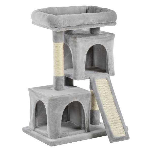 Klimboom - SpeelgoedCo - Kattenkrabpaal – Klimfunctie - Lichtgrijs