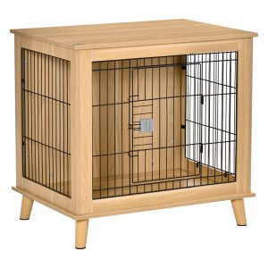 Hondenkooi - Houten transportbox - Modern design - Natuurlijk materiaal - Bruin